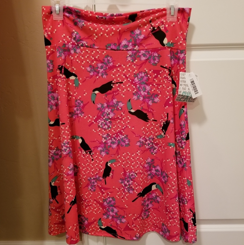 Tropical print Lularoe Azure skirt 2xl